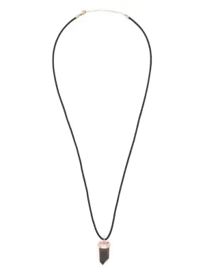 Колье из розового золота с кварцем