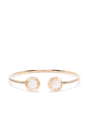 Браслет-кафф Ndo из розового золота с бриллиантами и перламутром