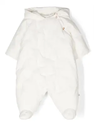 Стеганый зимний комбинезон с капюшоном