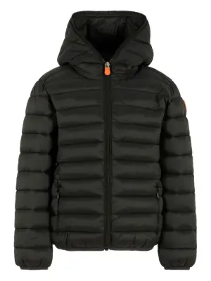 Пуховик с нашивкой-логотипом