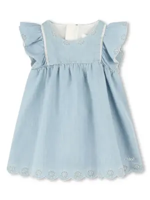 Комплект из джинсового платья и шапки