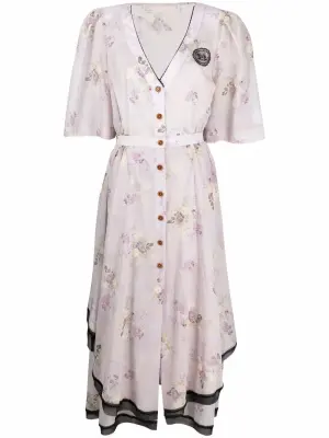 Платье макси с цветочным принтом