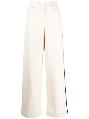 Широкие джинсы с завышенной талией