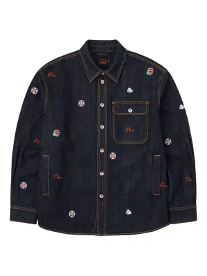 Рубашка с вышитым карманом