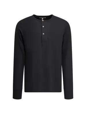 Поло с длинными рукавами на пуговицах