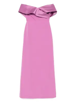 Платье макси с открытыми плечами