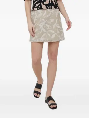 Юбка с бахромой и принтом