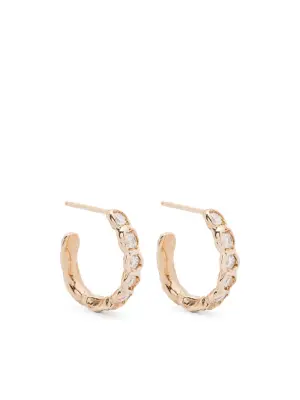 Серьги Alfa из желтого золота с бриллиантами