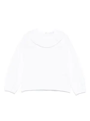 Блузка со складками на воротнике