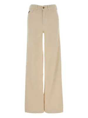 Вельветовые джинсы с нашивкой-логотипом