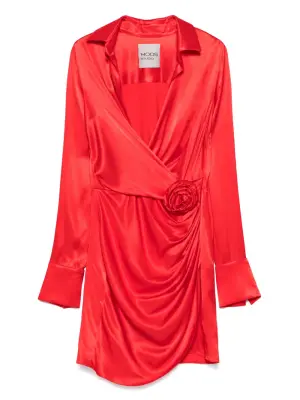 Атласное платье мини