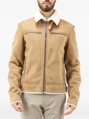 Бомбер с отделкой на воротнике