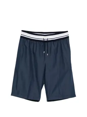 Шорты на шнурке с полосатой отделкой