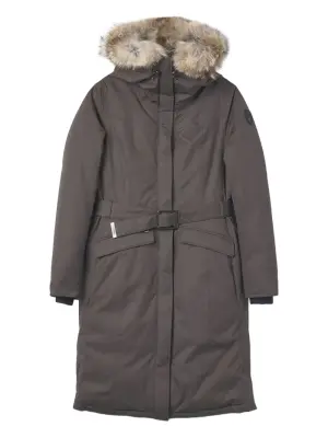Пальто с капюшоном и искусственным мехом