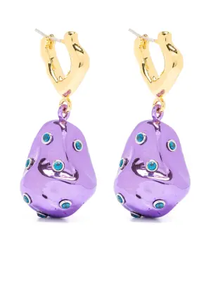 Серьги-подвески с кристаллами