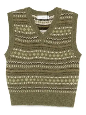 Безрукавый свитер с V-образным вырезом