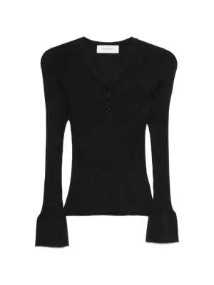 Топ с пуговицами и расклёшенными рукавами