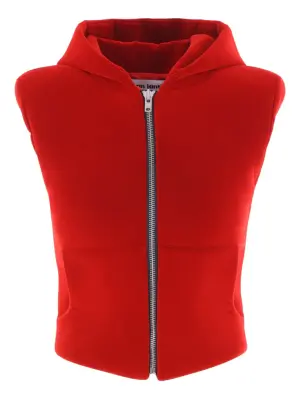 Дутый жилет с капюшоном