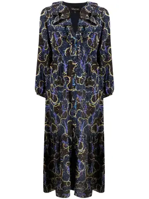 расклешенное платье с принтом