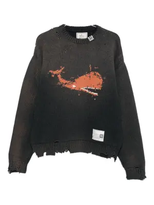 Свитер вязки интарсия