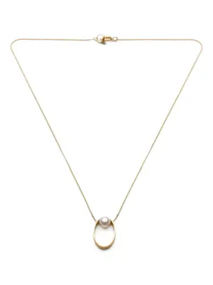 Ожерелье Ellisse с жемчугом из желтого золота 18 карат