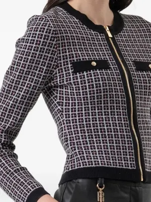 Жаккардовый кардиган на молнии
