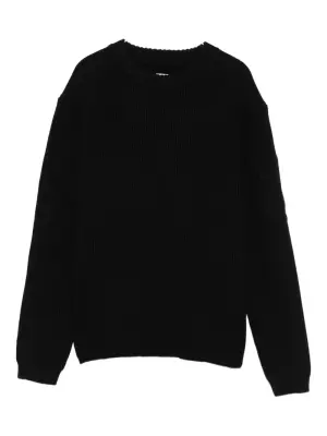 Джемпер с карманом в рубчик