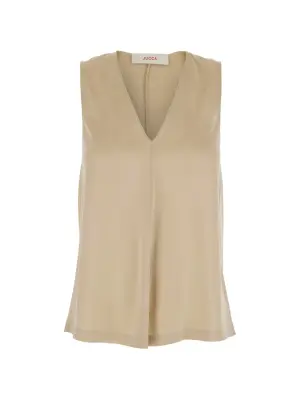 Топ без рукавов с V-образным вырезом