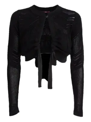 Фактурное болеро с завязками