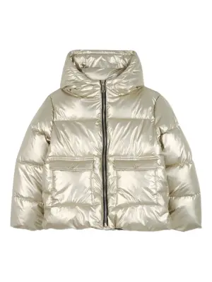 Пуховик с эффектом металлик