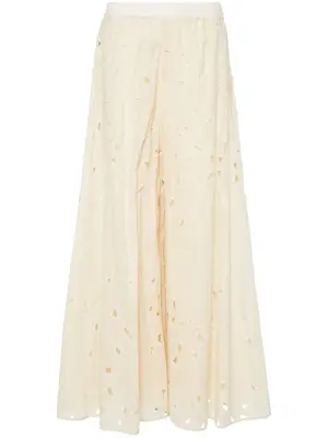 Широкие брюки с вырезами