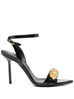 босоножки с аппликацией из коллаборации с Moogu