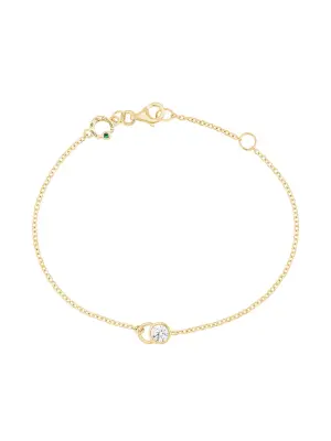 Цепочный браслет CO из переработанного желтого золота с бриллиантами