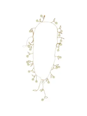 Ожерелье с бисерными листьями