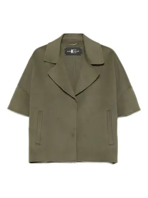 Шерстяной жакет с короткими рукавами