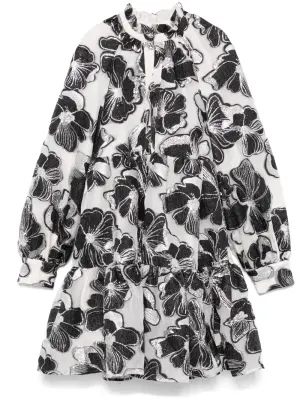 Ярусное платье мини с жаккардовым узором Anemone