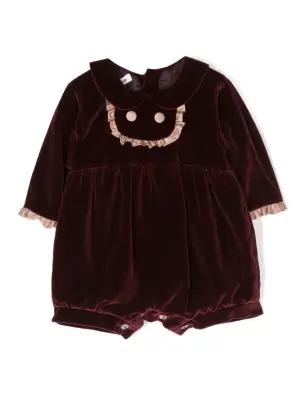 Бархатный комбинезон с оборками