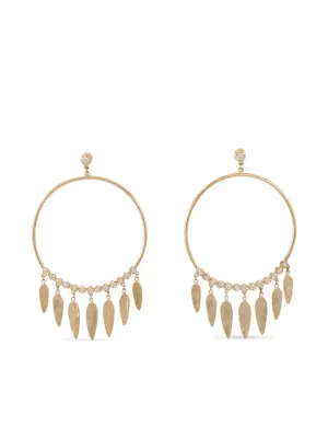 серьги из желтого золота с бриллиантами