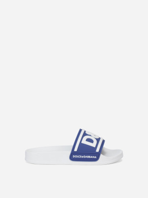 Резиновые шлёпанцы с принтом логотипа