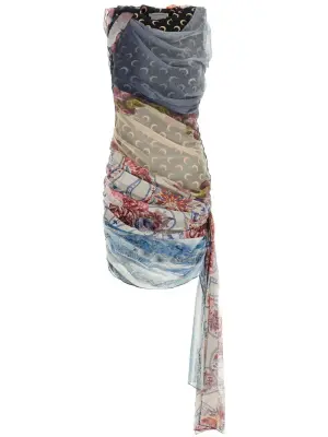 Шелковое платье с драпировкой