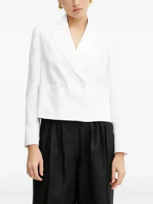 Укороченный двубортный пиджак