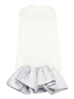 Платье мини с оборками