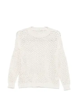 Свитер с круглым вырезом из рыхлой вязки