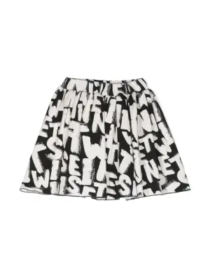 Расклешенная юбка с логотипом