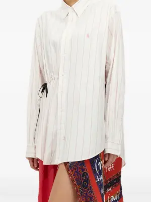 Полосатое платье с кулиской