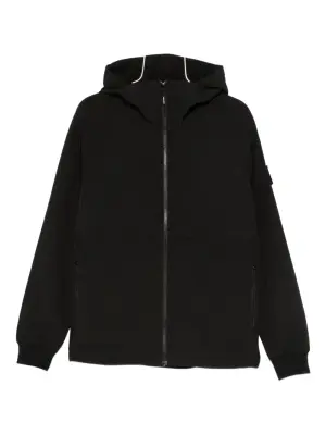 Куртка с капюшоном и нашивками