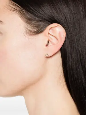 Маленькие серьги-гвоздики Alfa из желтого золота с бриллиантами