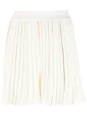 Плиссированное шорты в полоску
