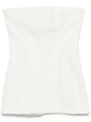 Джинсовое платье мини без бретелей