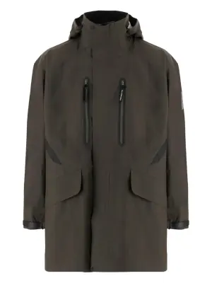 Пальто с регулируемым капюшоном и карманами